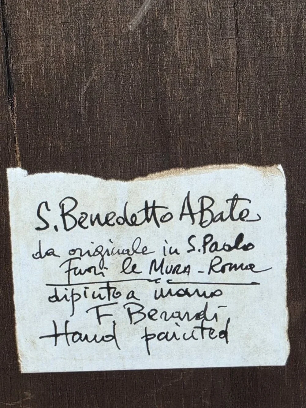 St Benedict Wooden 14 X 9